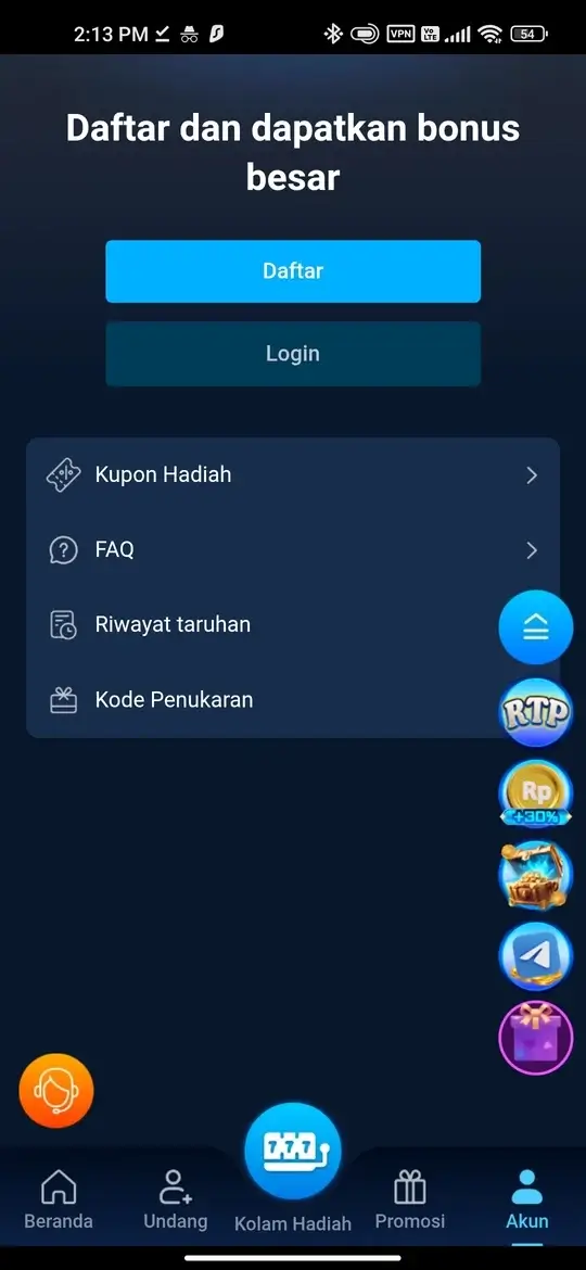 JKT8 APK Permainan Slot